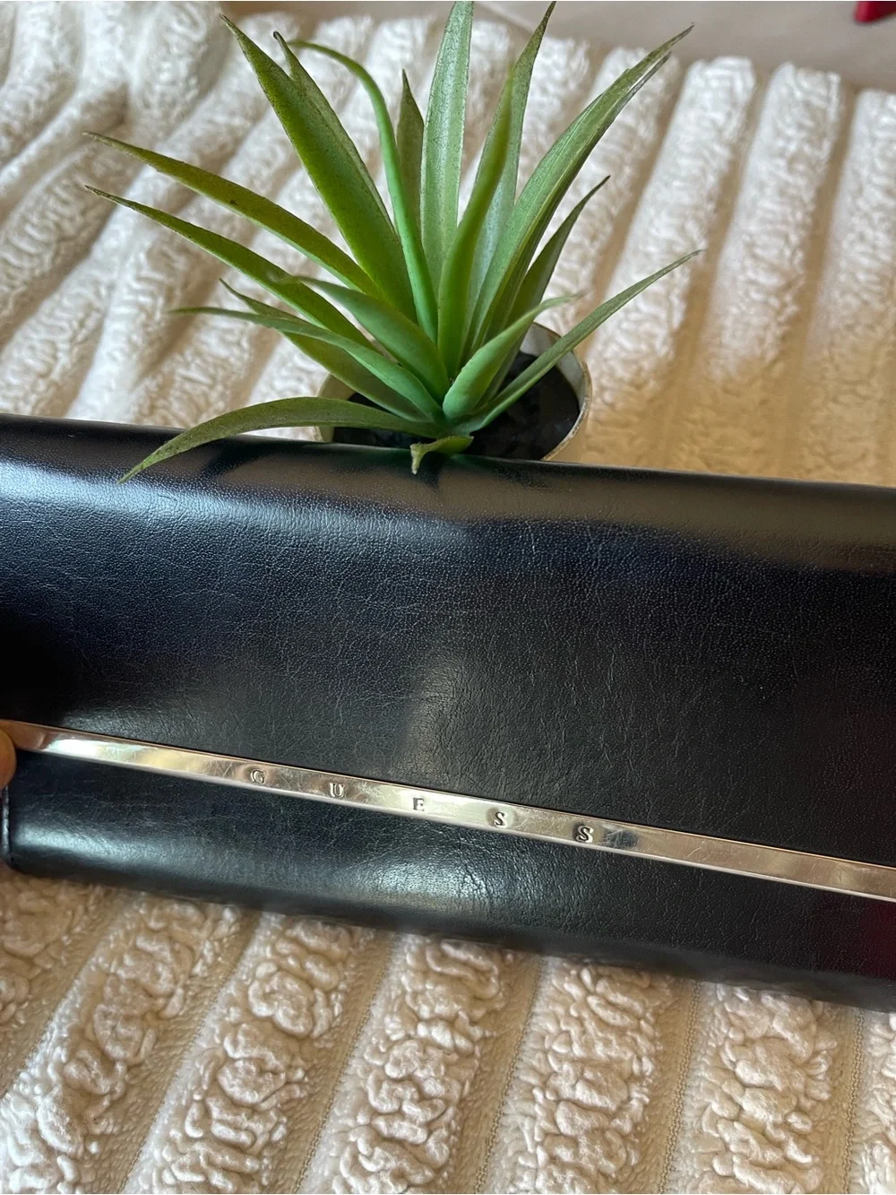 Guess Black Wallet with Gold Trim